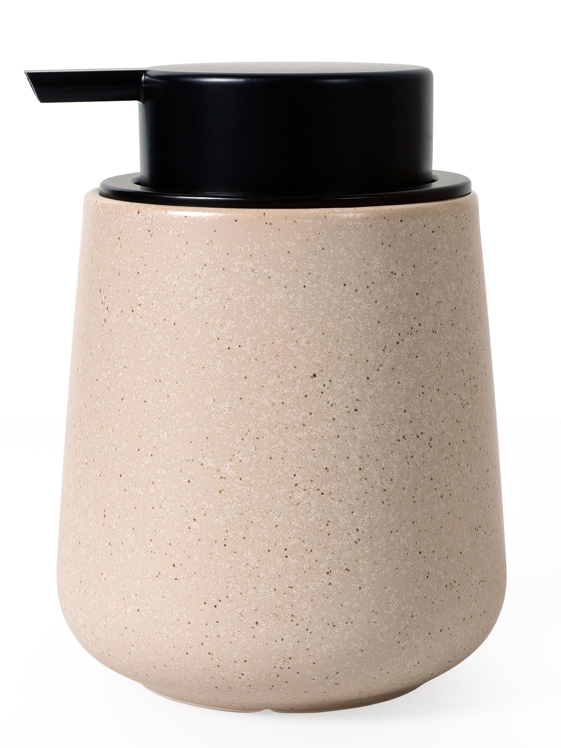 Autumnlife Ceramic Soap Dispenser | 12oz Beige Refillable Hand Lotion Pump