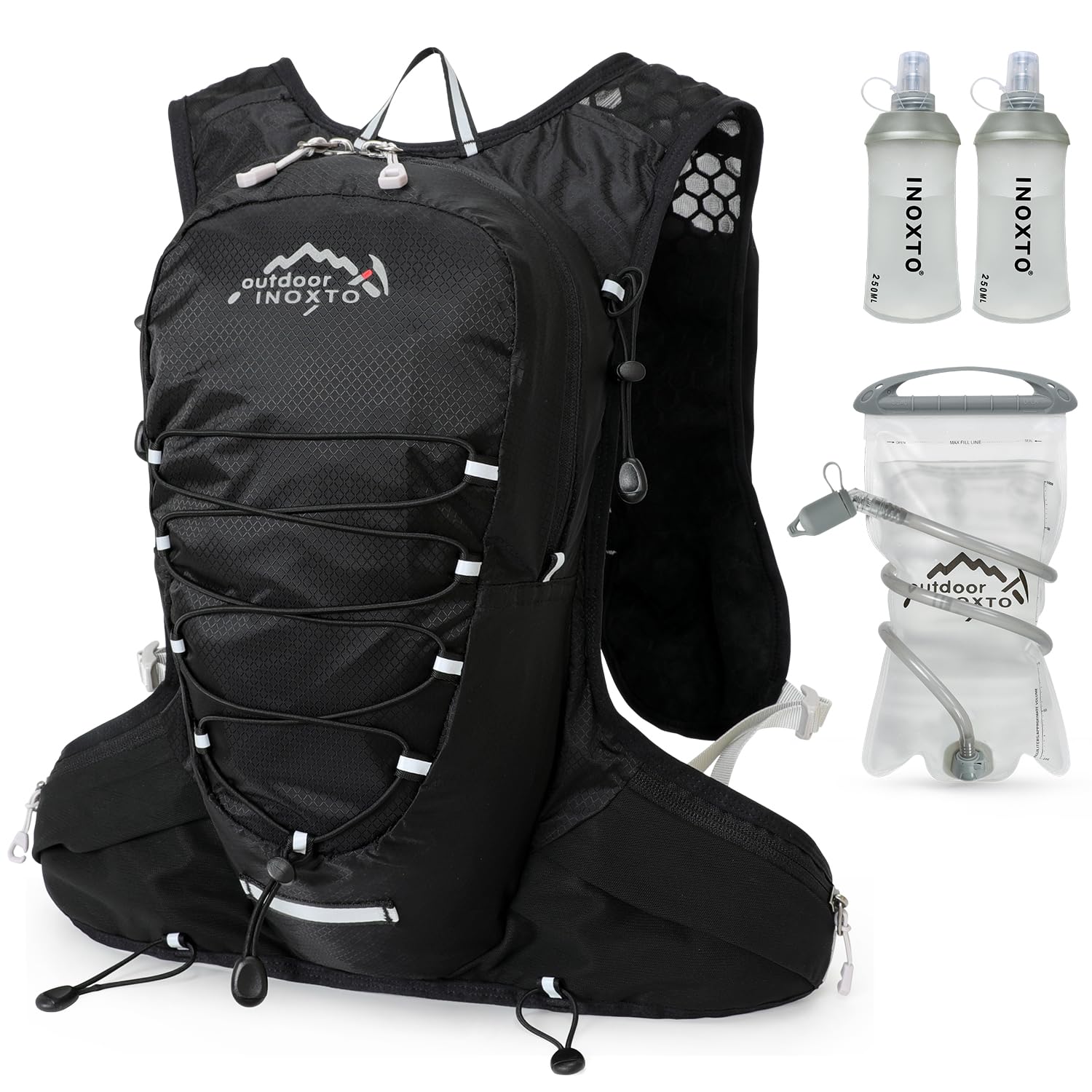 INOXTO Hydration Vest Backpack – Lightweight Running Pack with 1.5L Bladder