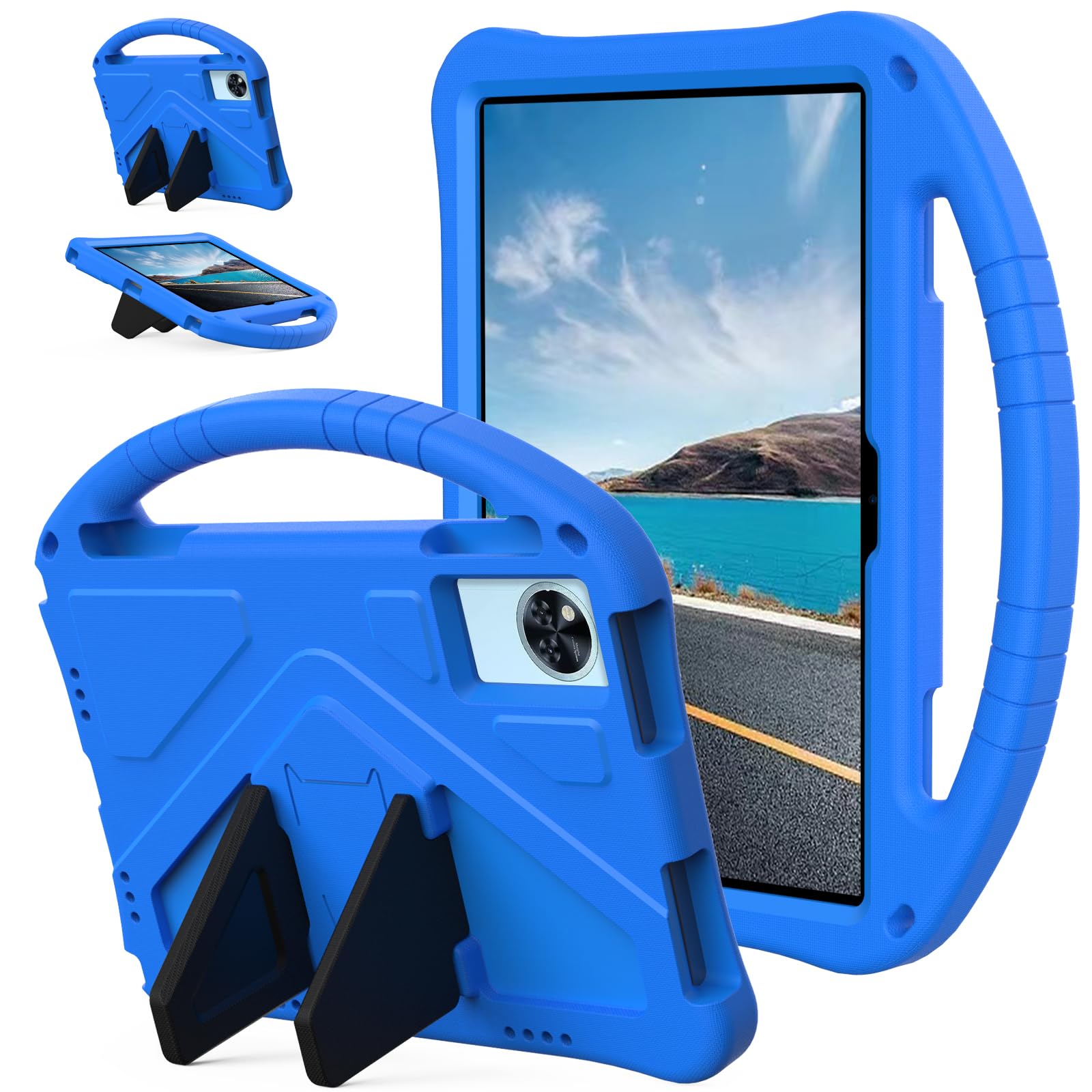 YRH Doogee U11 Tablet Case - Kids EVA Shockproof Cover with Stand (Blue)