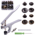 40-Set Snap Fastener Kit | 15mm Brass Press Studs with Pliers