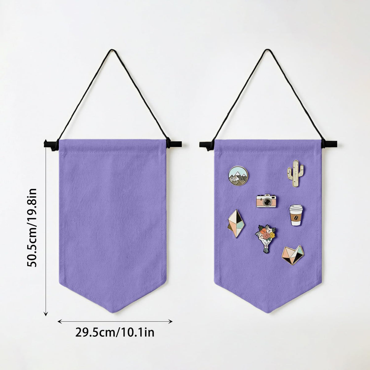 GAZIL Pin Badge Display Organizer, Canvas Brooch Holder Banner for Pin Badges, Rosette & Enamel Pin Storage Case - image 2