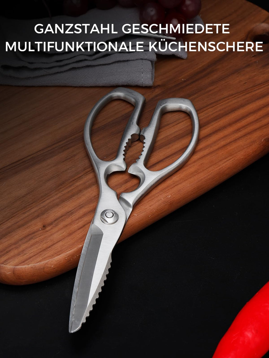 Simcoker Heavy Duty Kitchen Scissors | All-Steel Poultry & Meat Shears