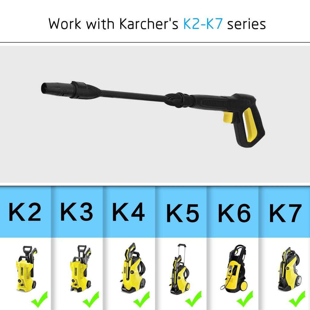 Jajadeal Pressure Washer Gun & Spray Lance Kit for Karcher K2-K7