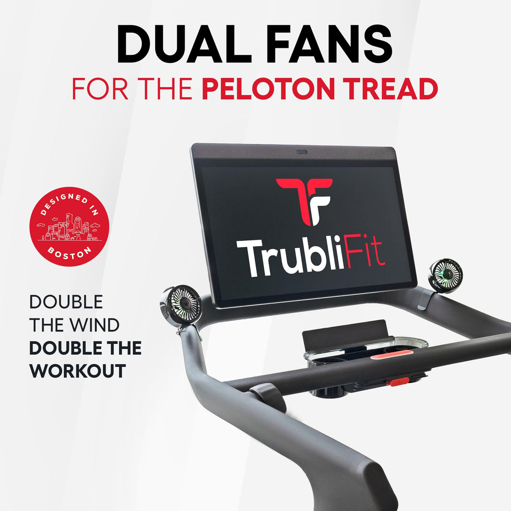 TrubliFit Dual Fan for Peloton Tread | 3-Speed Adjustable Cooling Fan