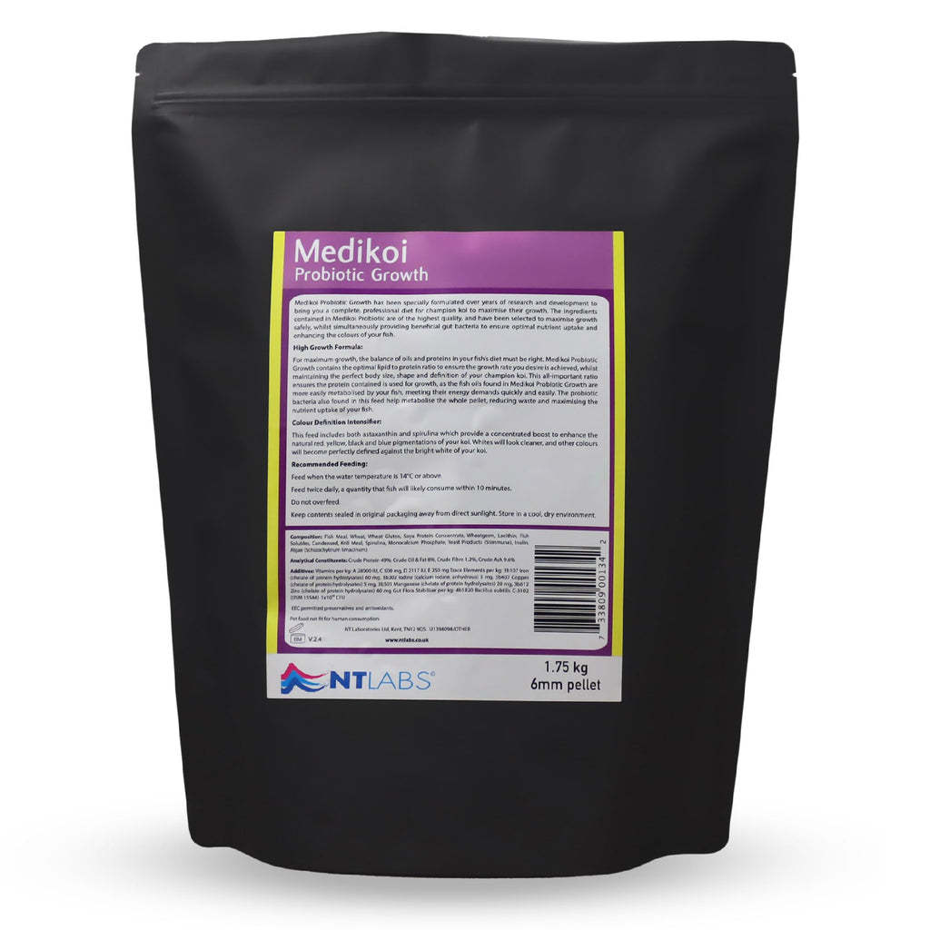 NT Labs Medikoi Probiotic Growth Koi Fish Food - High Protein Feed (1.75kg)