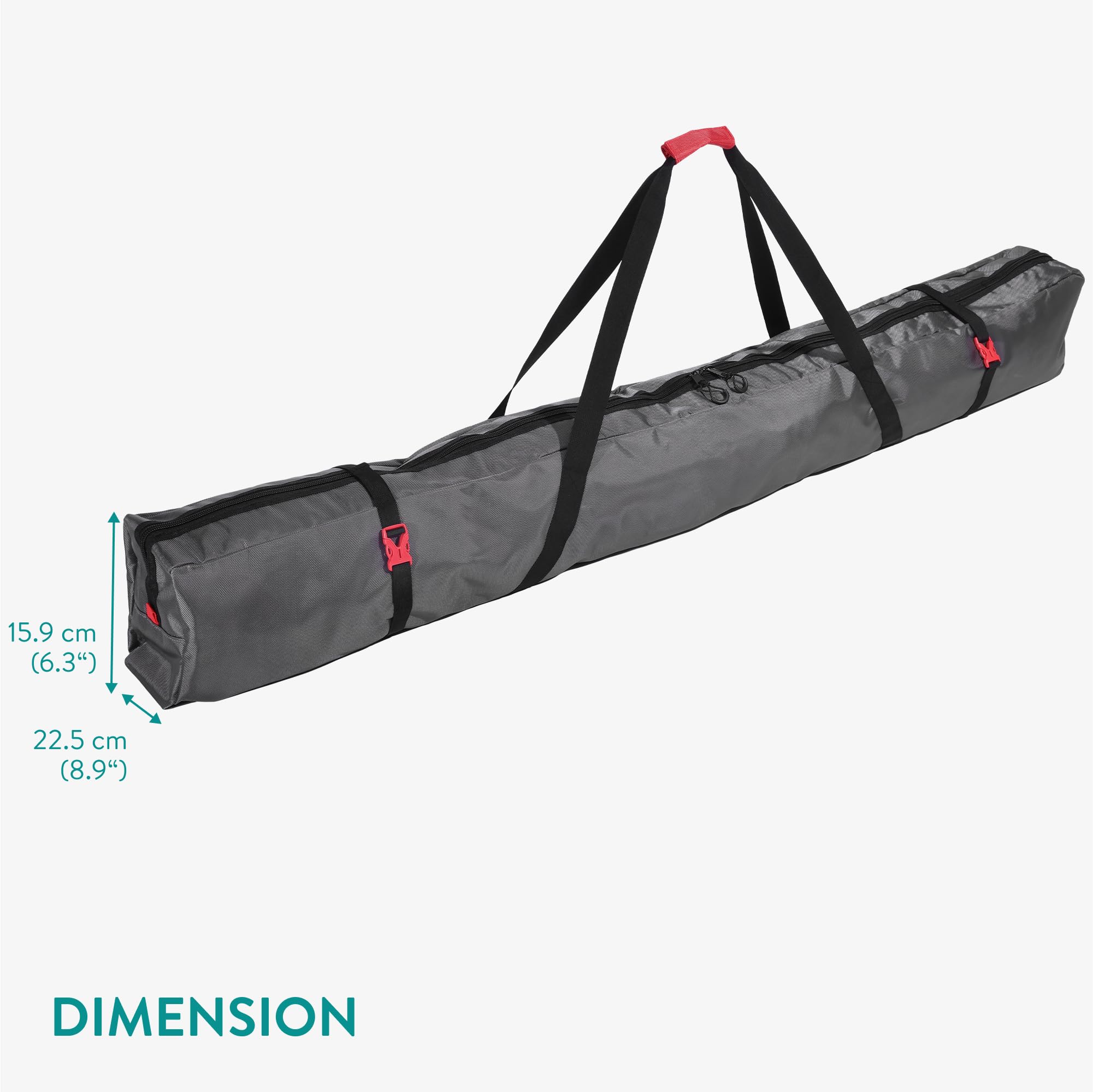 Navaris 170cm Padded Ski Bag | Durable 1680D Polyester Travel Case