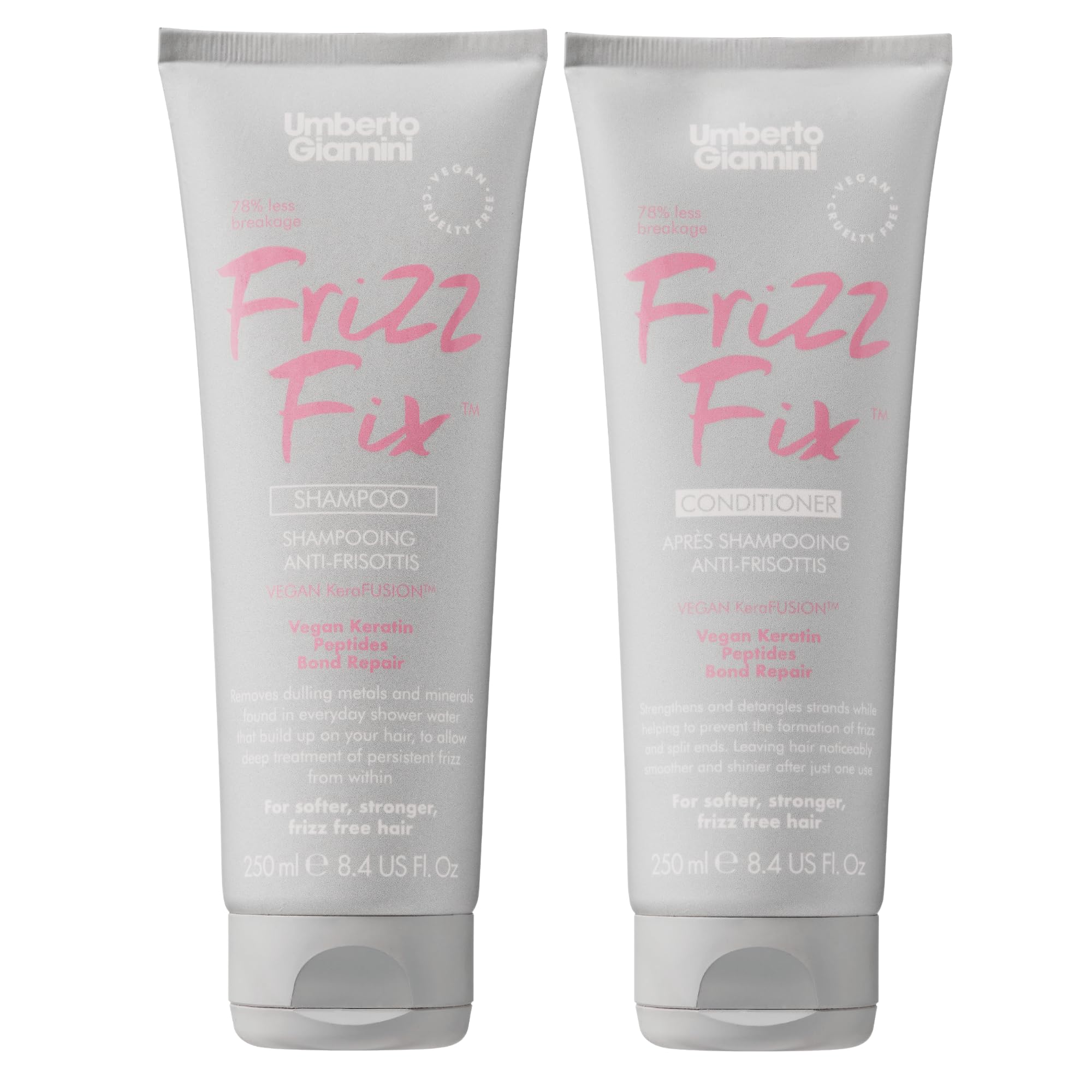 Umberto Giannini Frizz Fix Shampoo & Conditioner Duo - Vegan Keratin