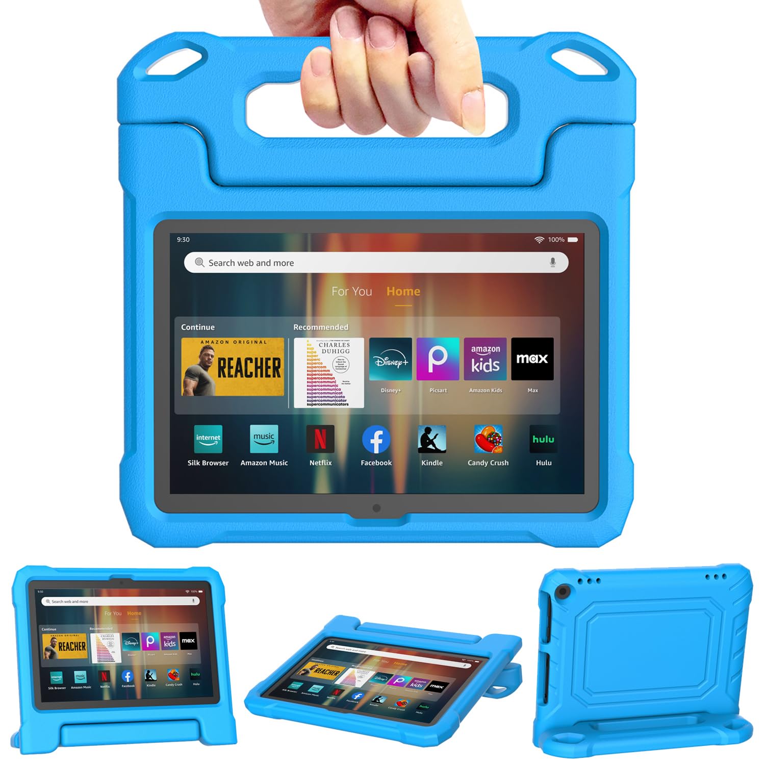 TrendGate Fire HD 8 Tablet Case - Shockproof Kids Cover with Handle Stand