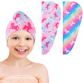 WAWSAM 2 Pack Kids Microfiber Hair Towel Wrap | Quick Dry Unicorn Turban