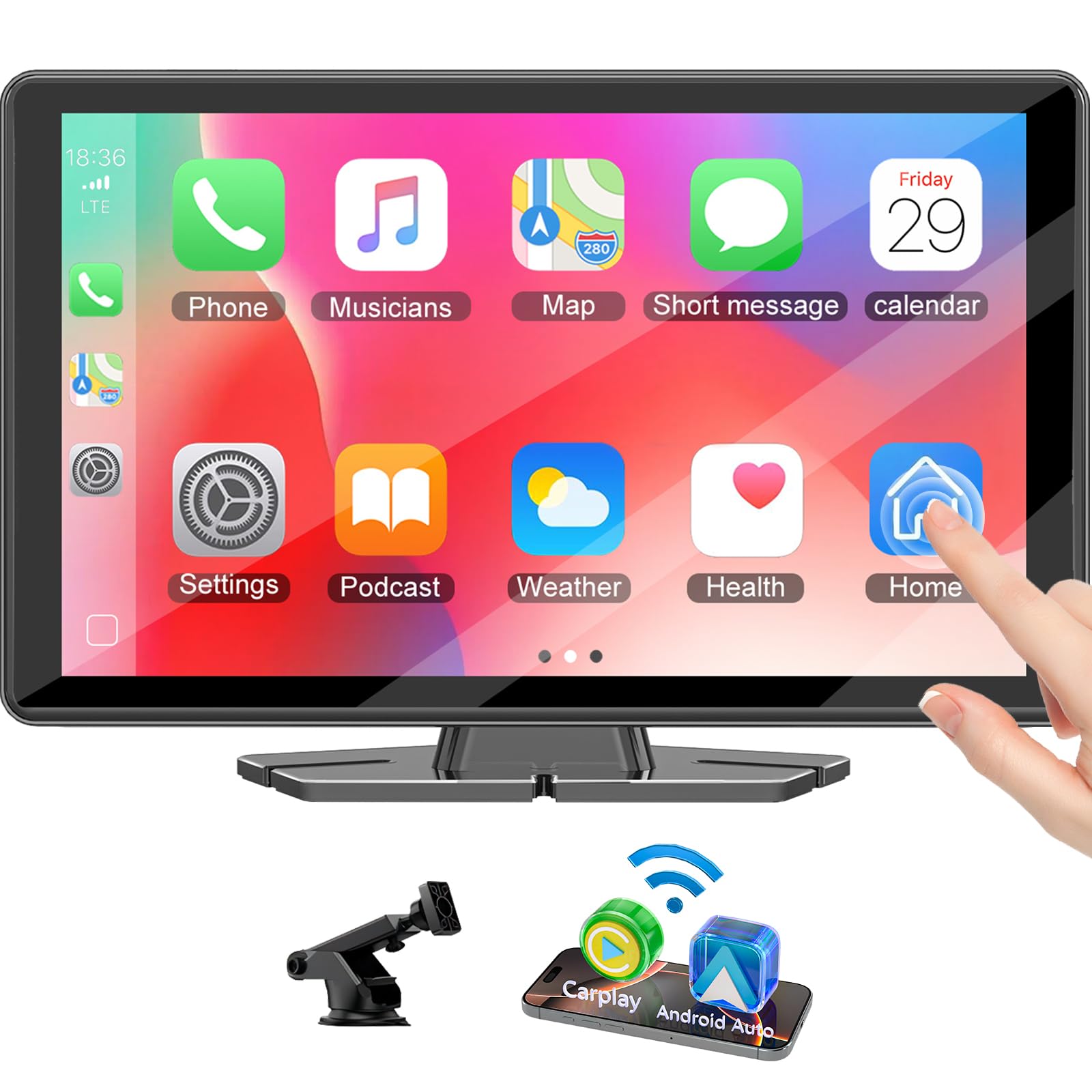 9 Inch Wireless Carplay & Android Auto Touch Screen
