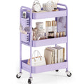Urackify 3 Tier Storage Trolley on Wheels, purple - image 1