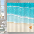 COZZSNUGE Ocean Beach Shower Curtain | Coastal Starfish Polyester 183x183cm