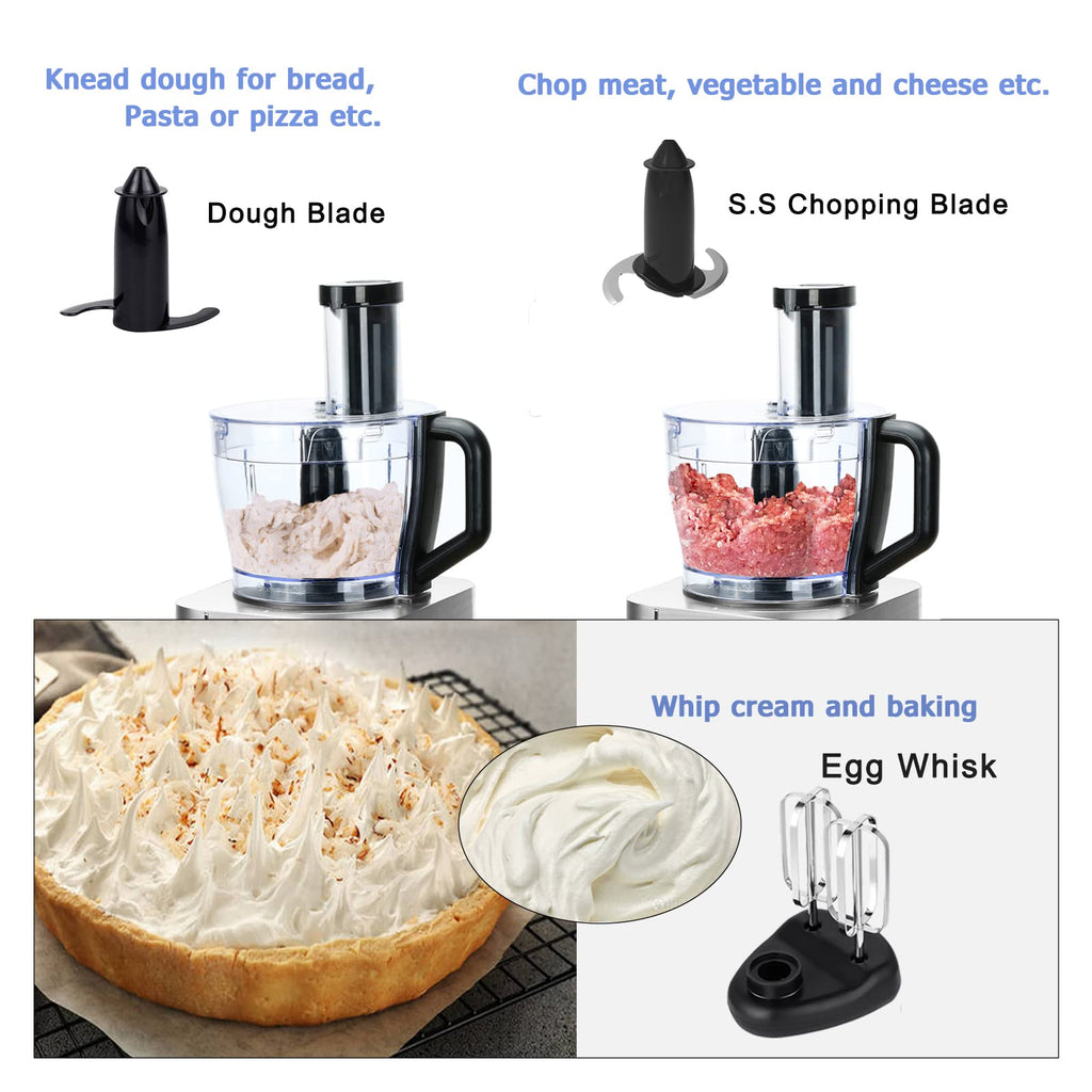 TopStrong 11-in-1 Food Processor and Blender Combo – 1100W, 3.2L Bowl