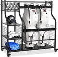 TEKXDD Extra Large Golf Bag Storage Rack with Wheels – Rolling Organizer