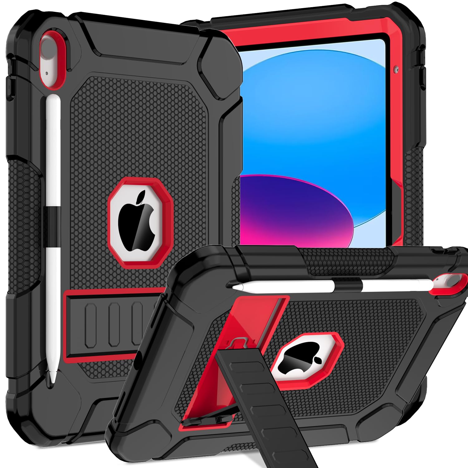 iPad 10th Gen Case – Rugged Shockproof Cover with Kickstand