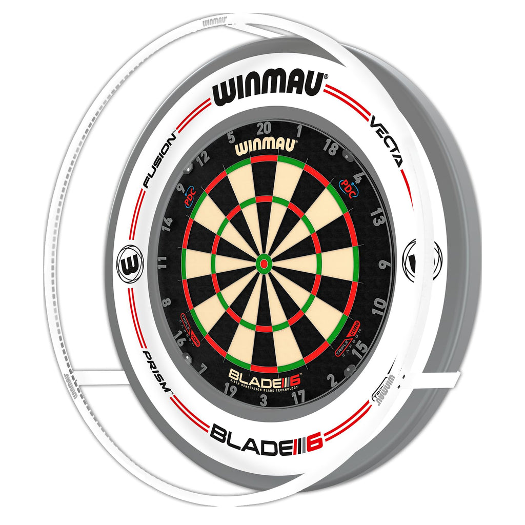Winmau Plasma Ice Dartboard Light | White 360 Degree LED Aluminum Ring