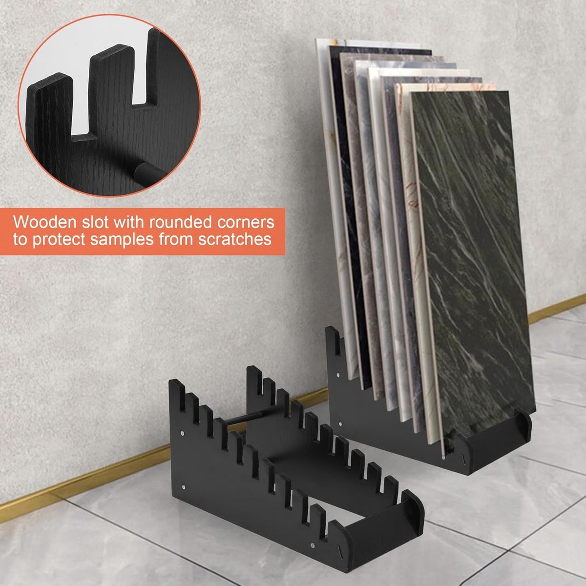 10-Tier Tile Sample Display Stand, Wooden Tile Sample Storage Rack, Floor Tile Display Stand, Building Material Display Shelf - image 3