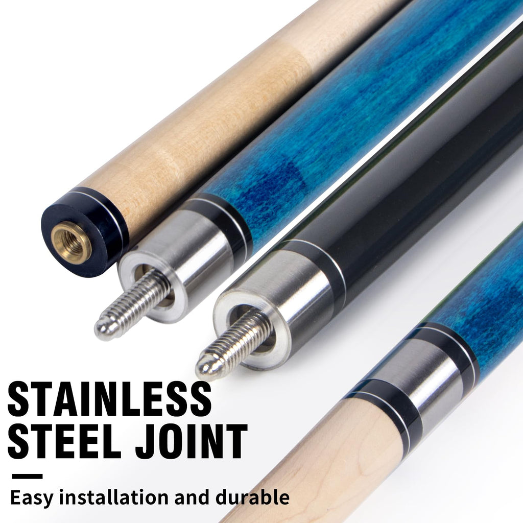 Aklot 58" Canadian Maple Pool Cue Stick | Carbon Fiber Design, 13mm Tip