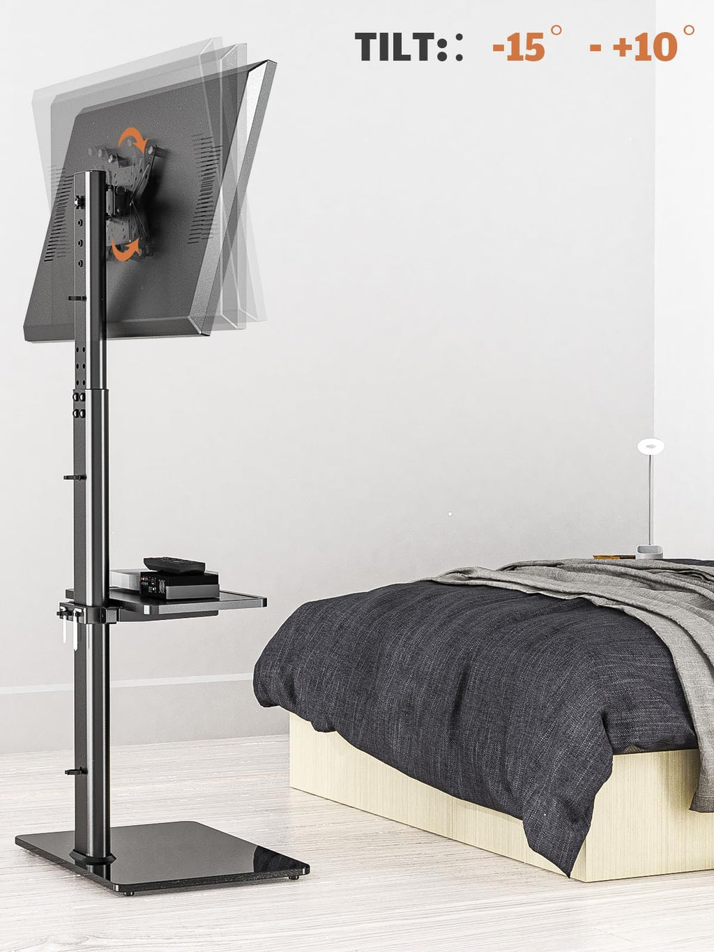 Universal Floor TV Stand with Swivel Mount for 19-42" TVs