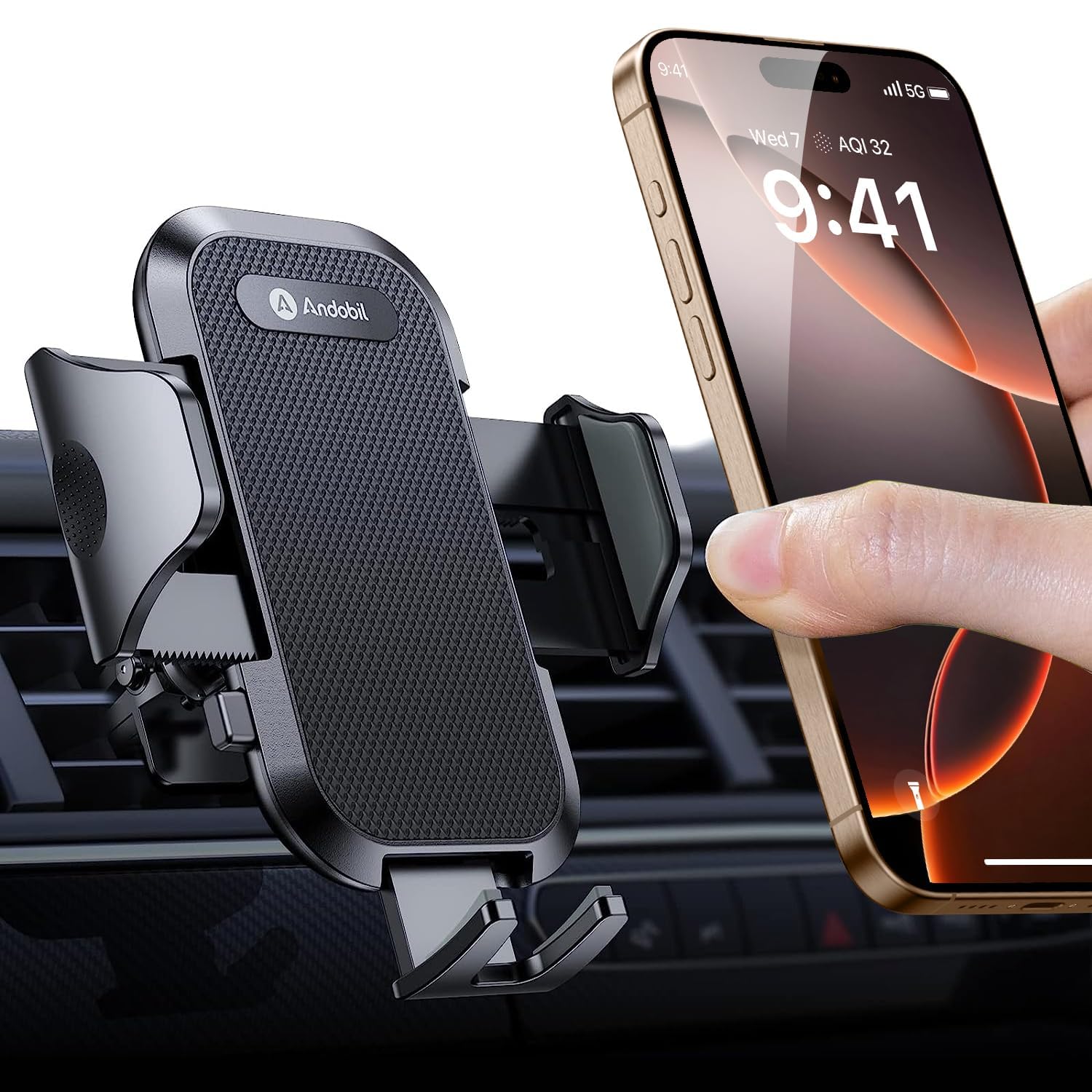andobil Car Phone Holder – Hawksbill Air Vent Mount for iPhone & Samsung