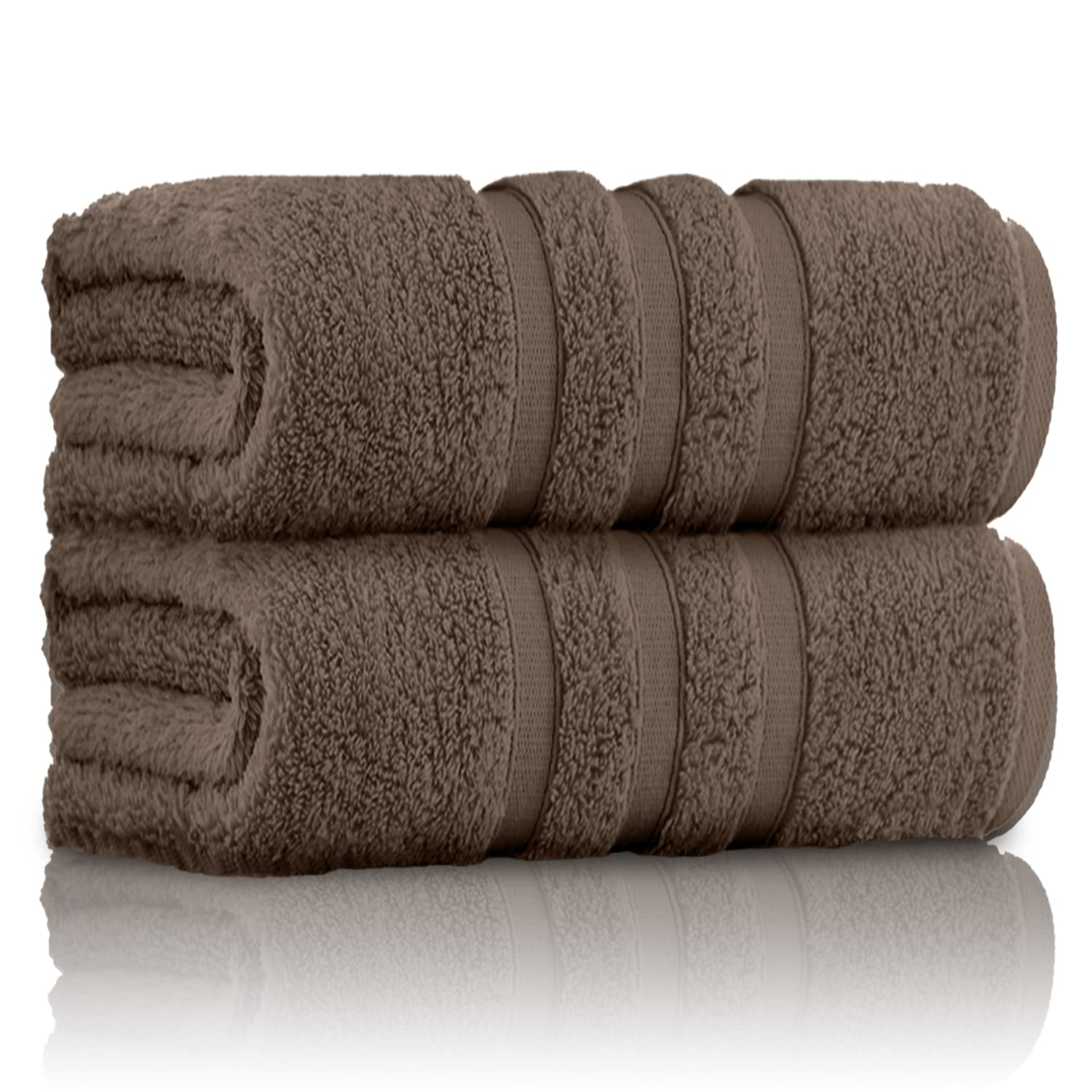 GC Gaveno Cavailia 100% Cotton Bath Sheets – 550 GSM Zero Twist, Cocoa