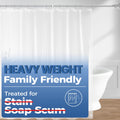 downluxe Clear PEVA Shower Curtain Liner - 72x72 Heavy Duty 2-Pack