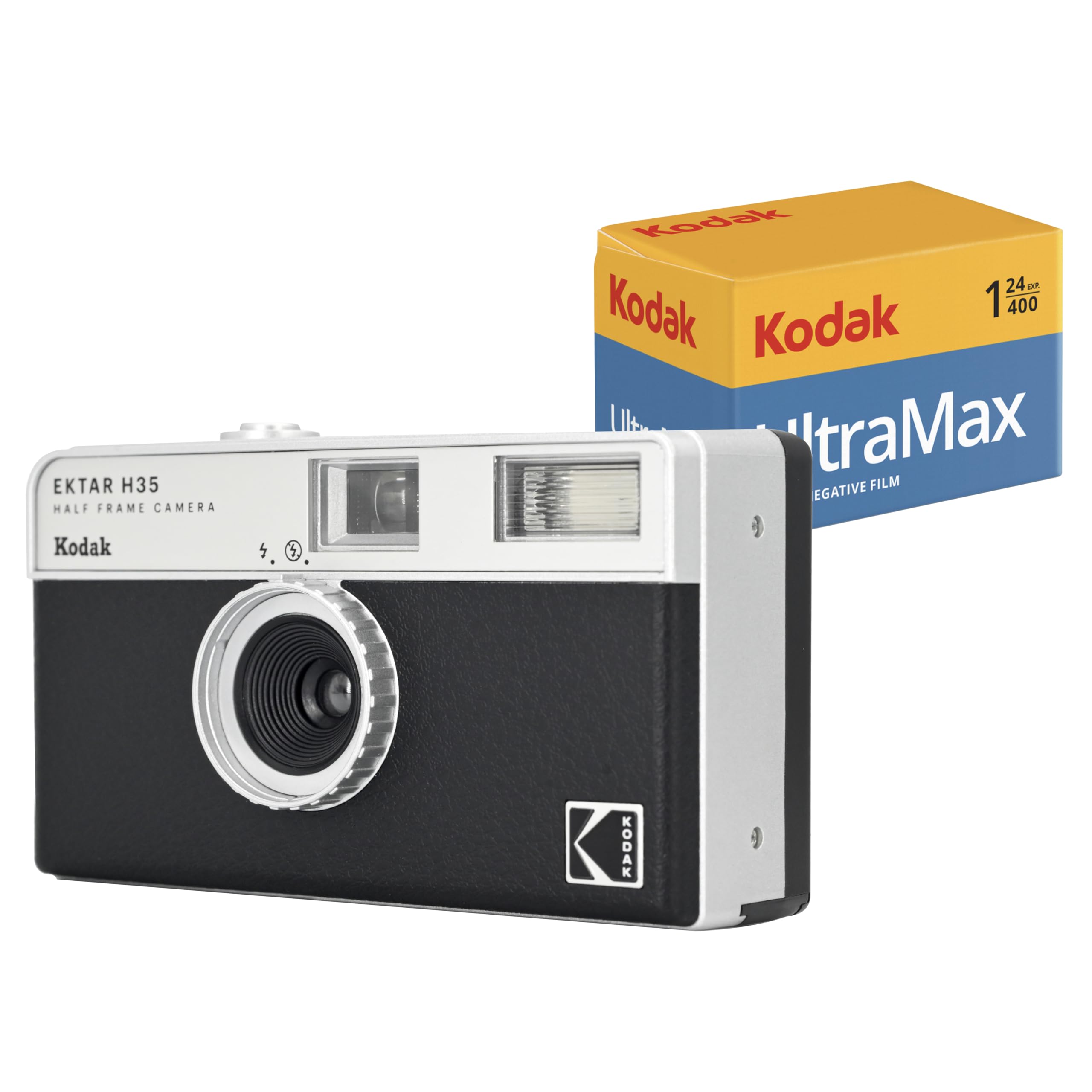 Kodak Ektar H35 Half Frame 35mm Film Camera - Black Bundle with Film
