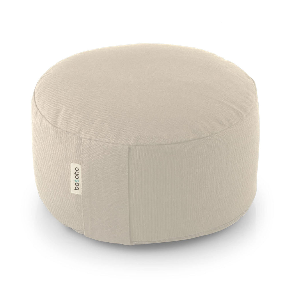 basaho Wheel Zafu Meditation Cushion | Organic Cotton & Buckwheat - Natural