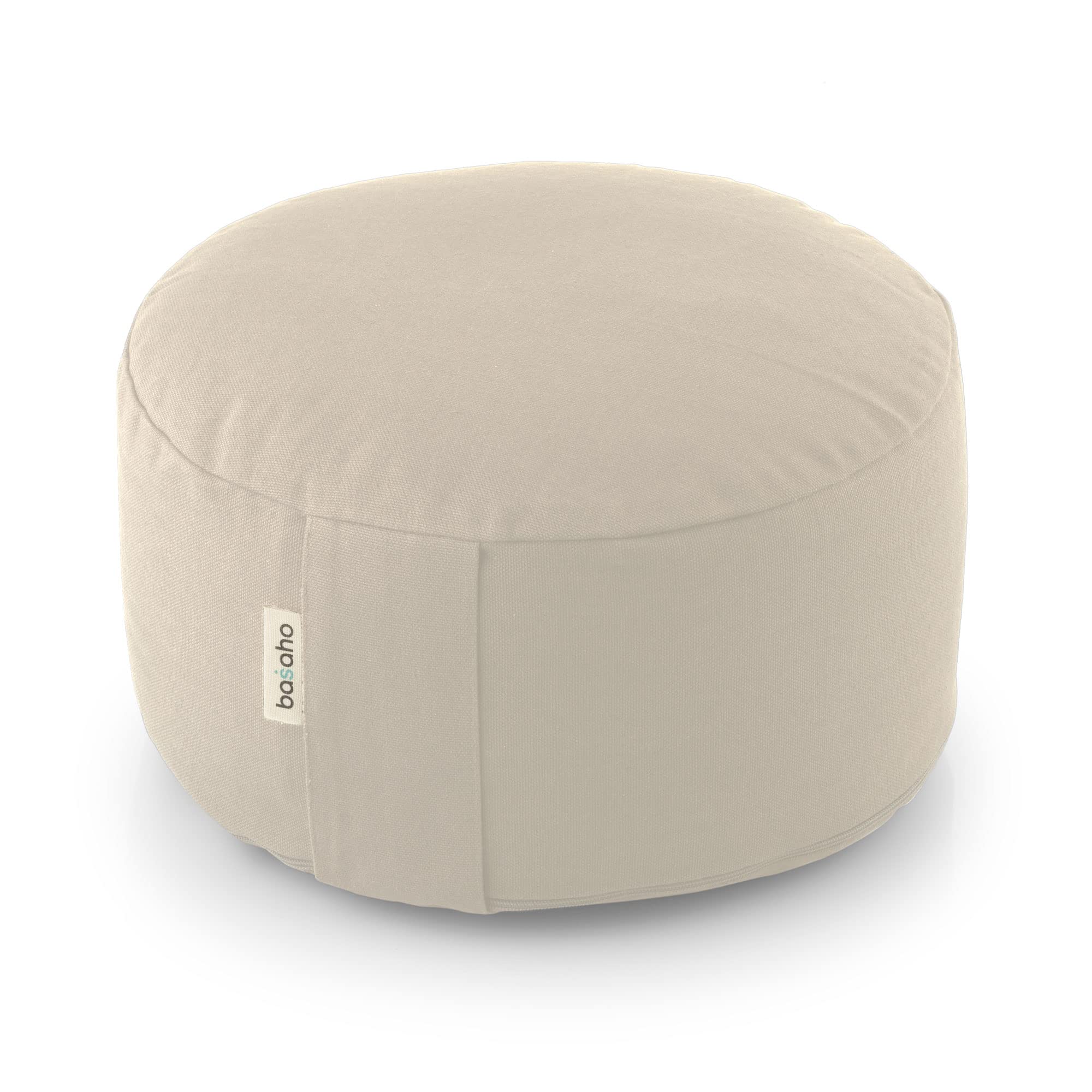 basaho Wheel Zafu Meditation Cushion | Organic Cotton & Buckwheat - Natural