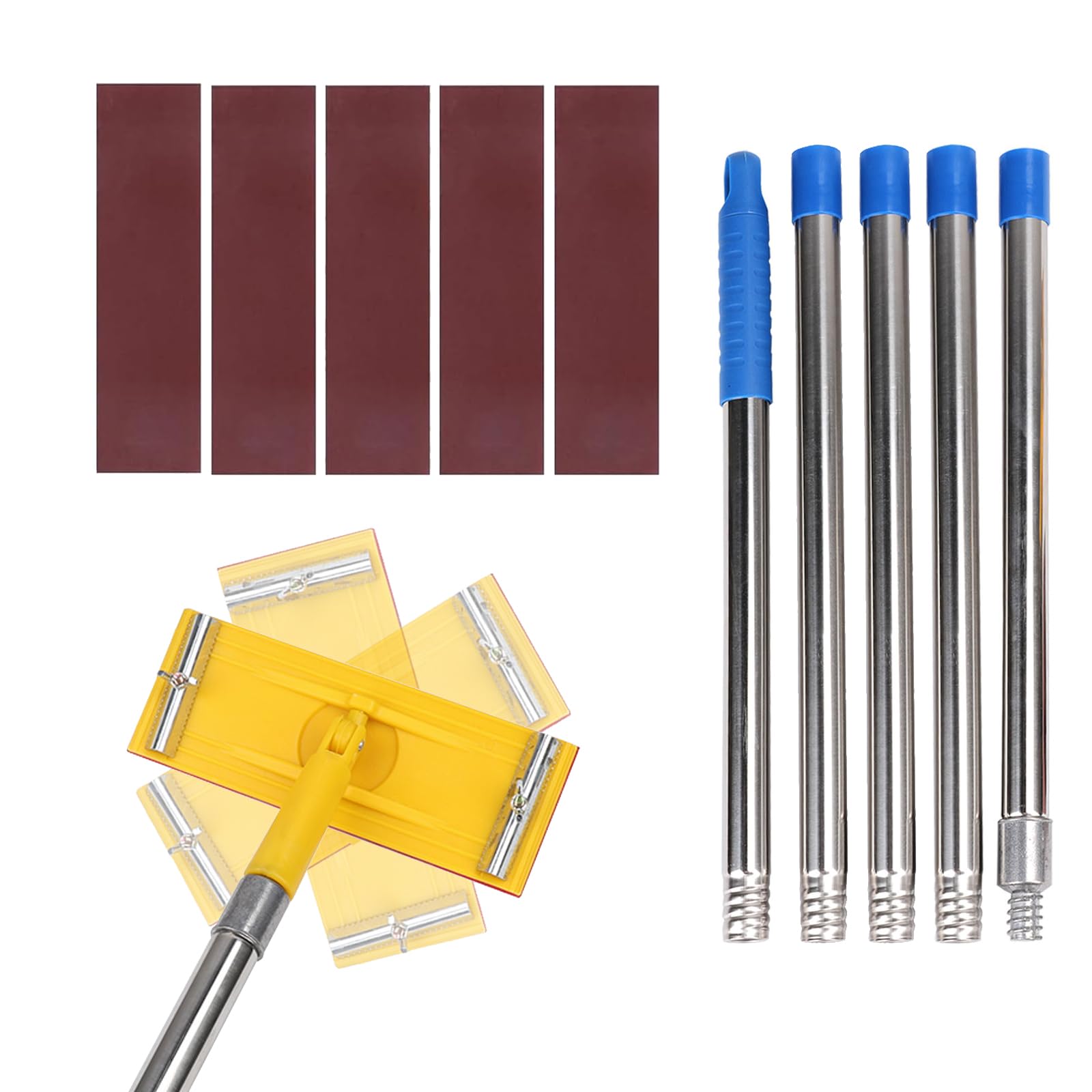 Heavy Duty Swivel Pole Sander with 2m Extension Pole & Sandpaper