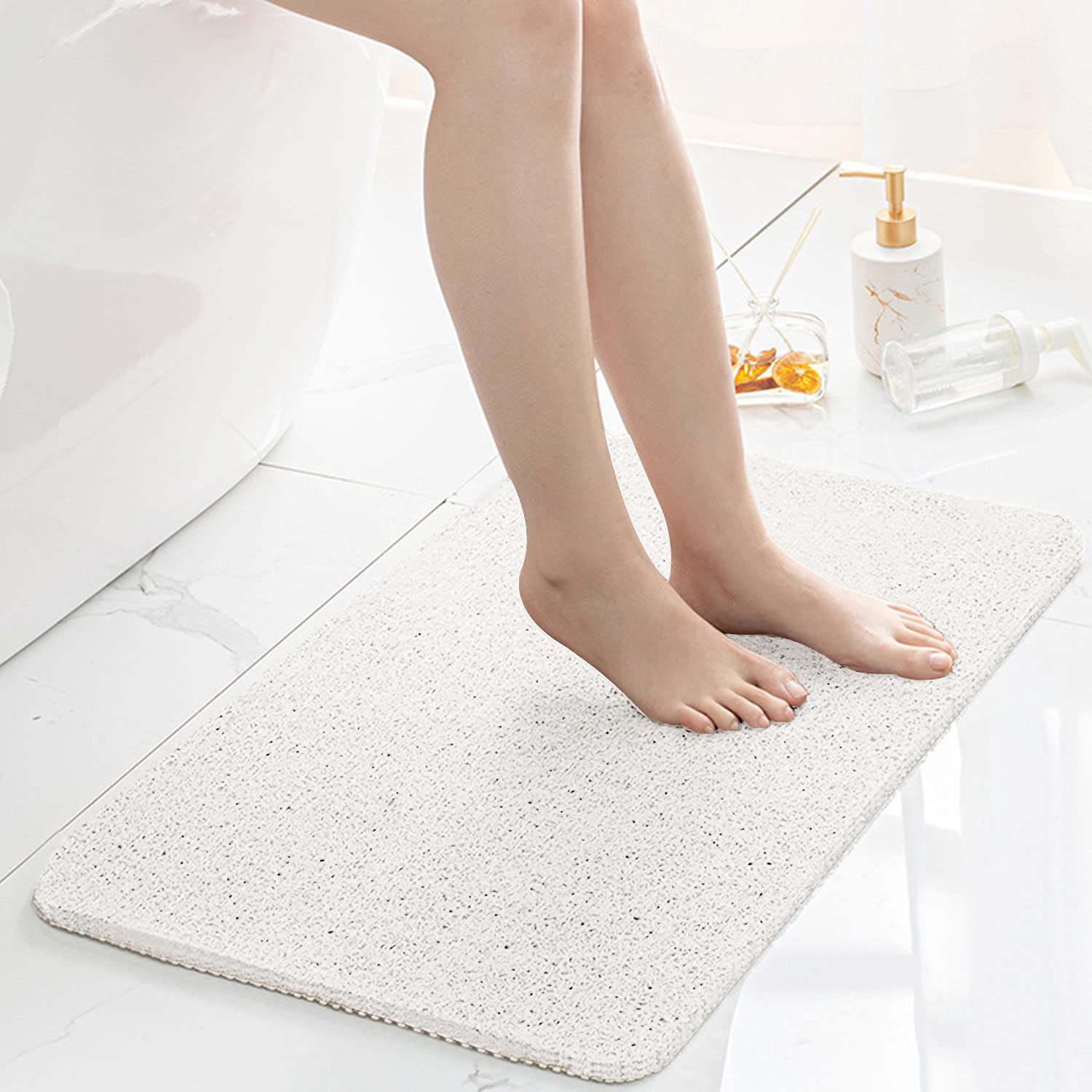 Loofah Shower Mat – Non-Slip Anti-Mould Bath Mat, 60x40cm