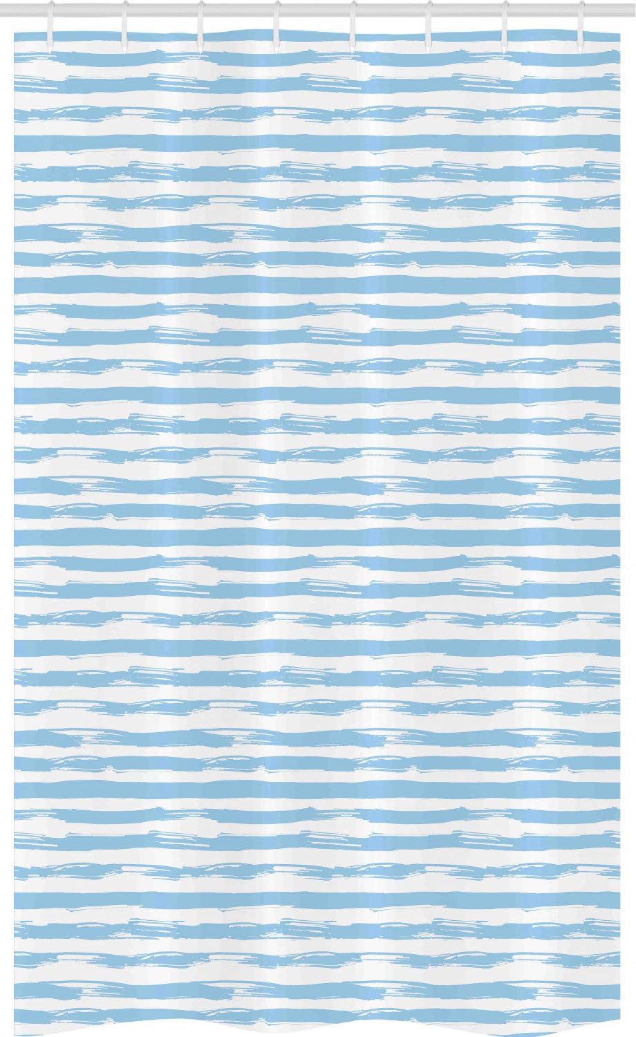 Abakuhaus Nautical Stripe Fabric Shower Curtain – Waterproof Bathroom Decor