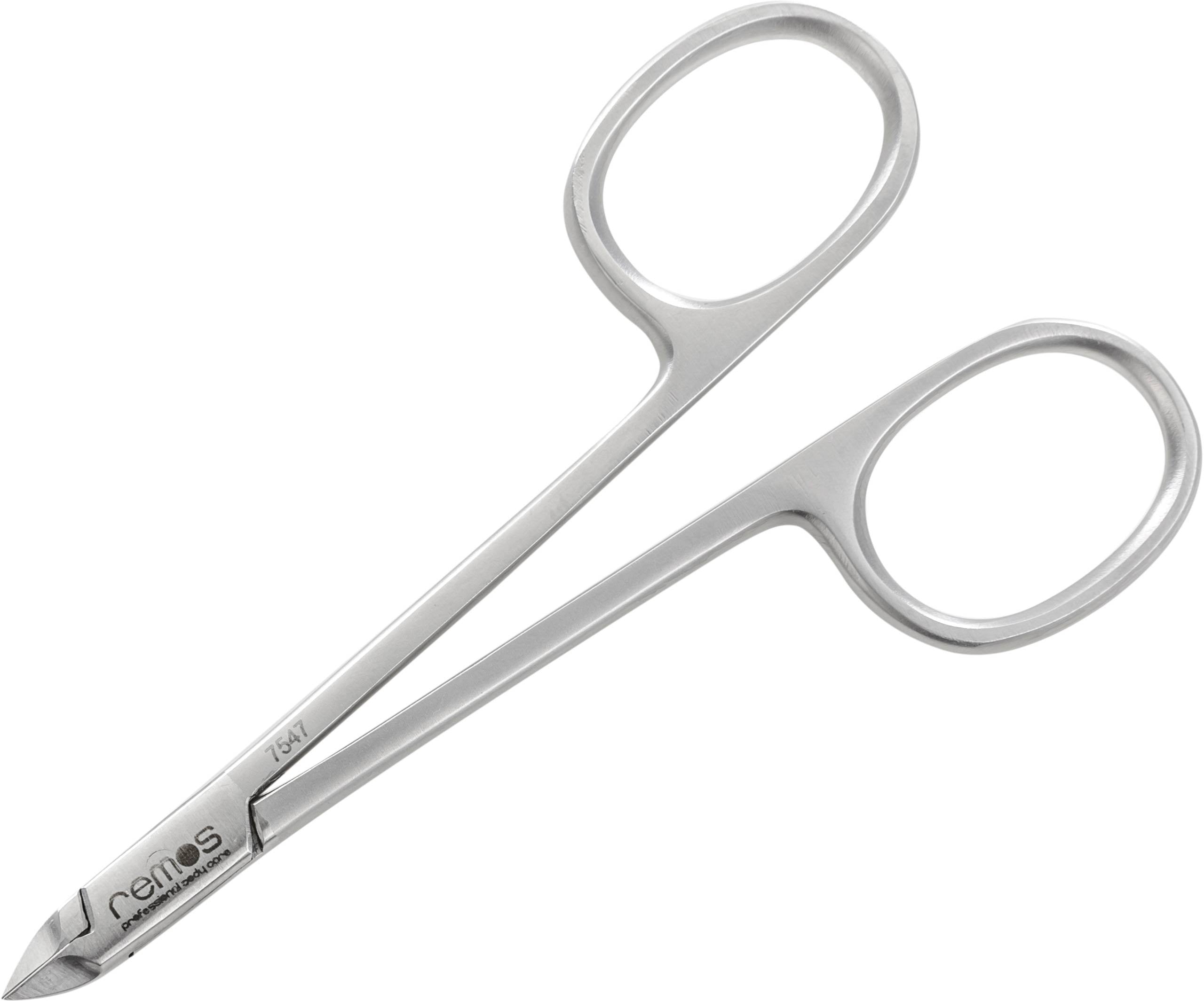 REMOS Cuticle Nippers Scissor Shape – Stainless Steel Manicure Tool – 10.5cm