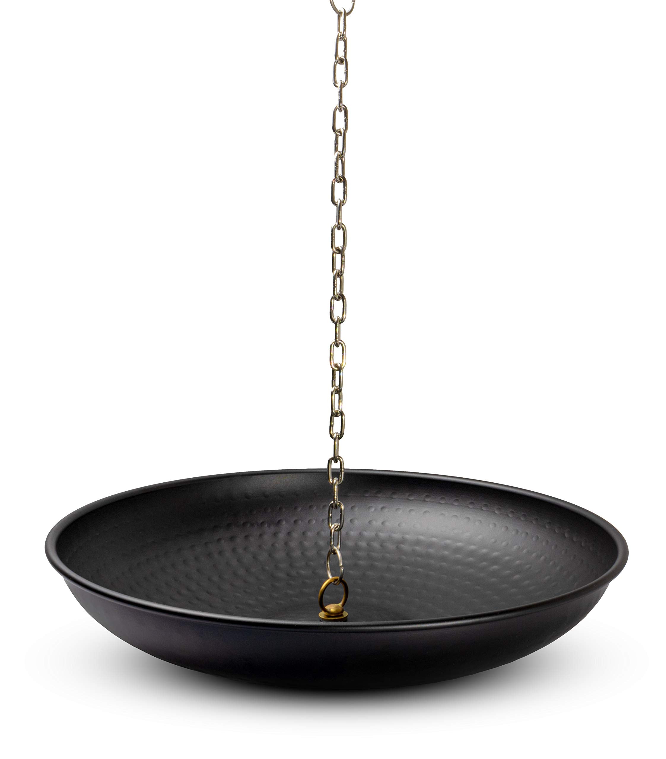 Monarch Rain Chains 15" Hand Hammered Anchoring Basin | Matte Black