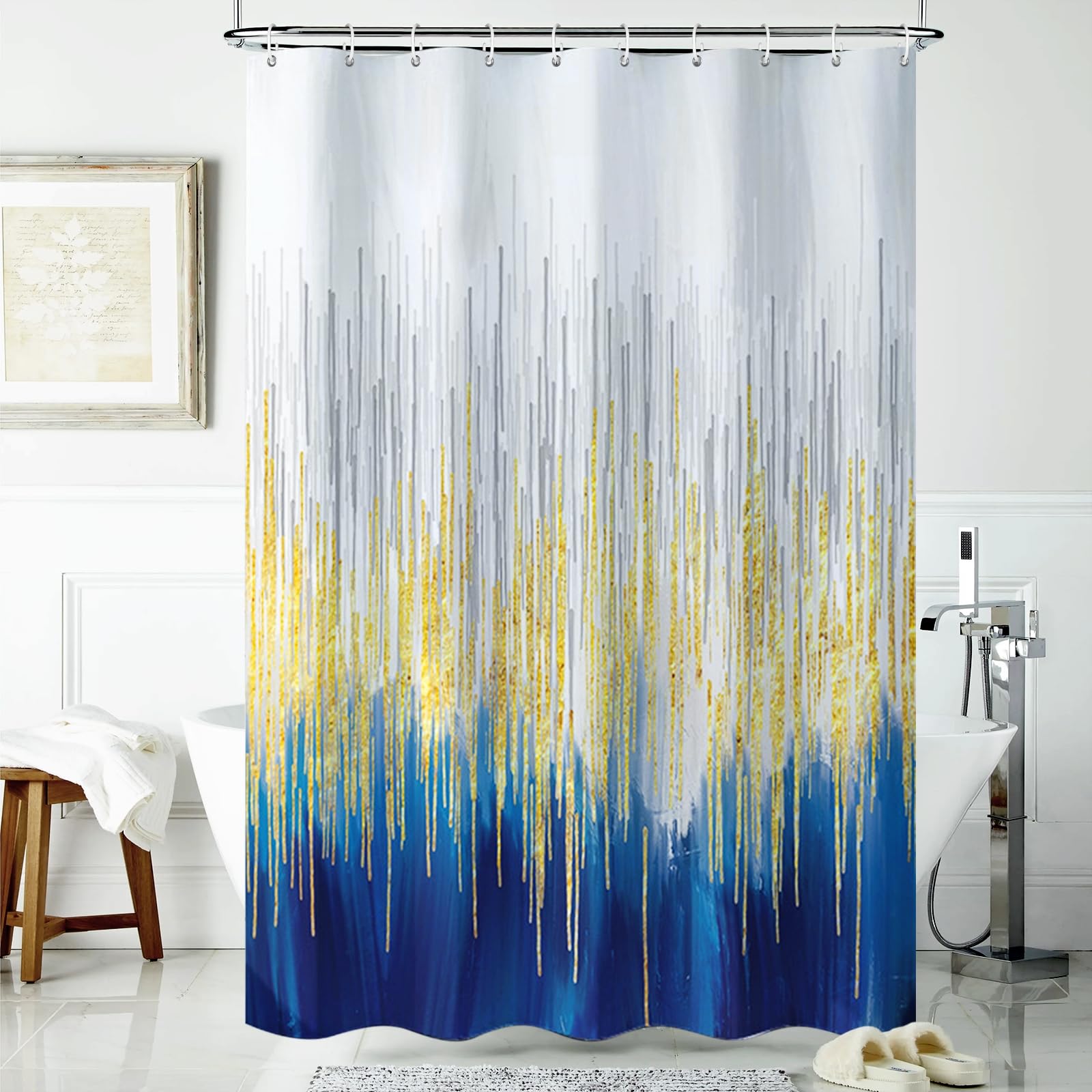 Lirzxin Extra Large Shower Curtain – Mold Resistant Forest Theme, 300x200cm