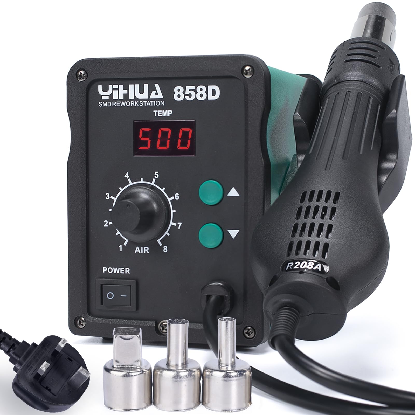 YIHUA 858D Hot Air Rework Station – 700W SMD Soldering Tool with PID