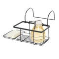 iDesign Matte Black Metal Bath Caddy Tray – No-Drill Bathtub Storage