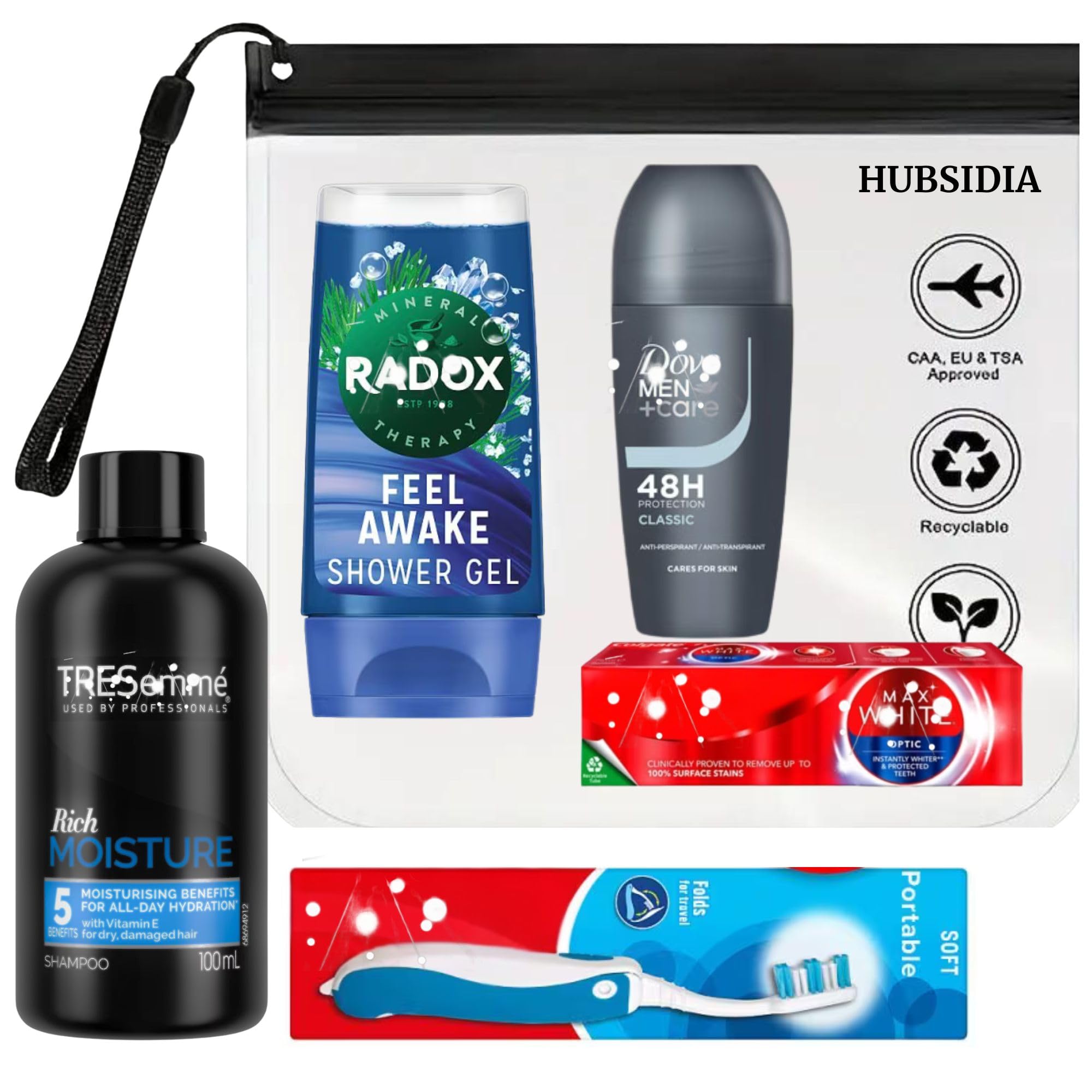 Men’s Travel Toiletries Set – TSA Approved 5-Piece Hygiene Kit