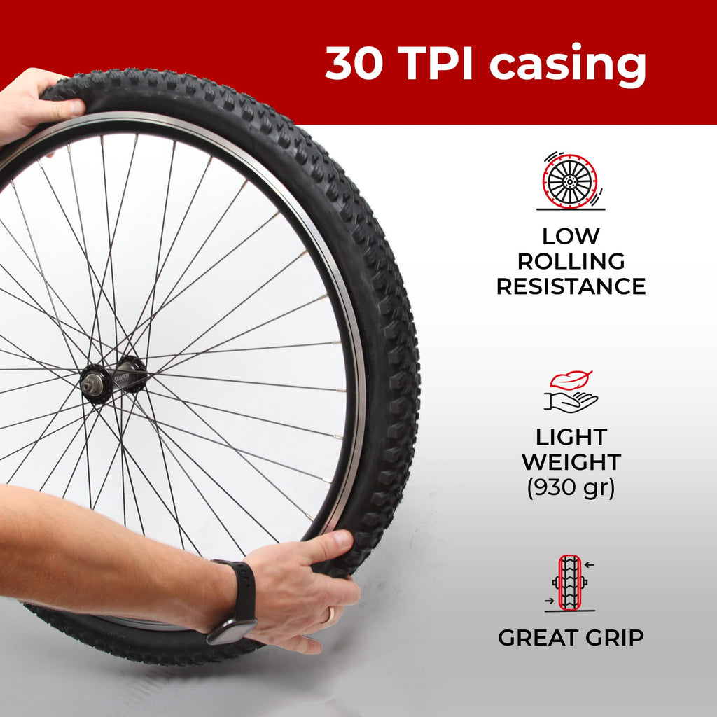 Fincci 27.5 x 2.35 MTB Tyres | Foldable Mountain Bike Tires - Pack of 2