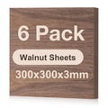 ROBOTIME 3mm Walnut Plywood Sheets | 30x30cm 6-Pack for Laser Cutting