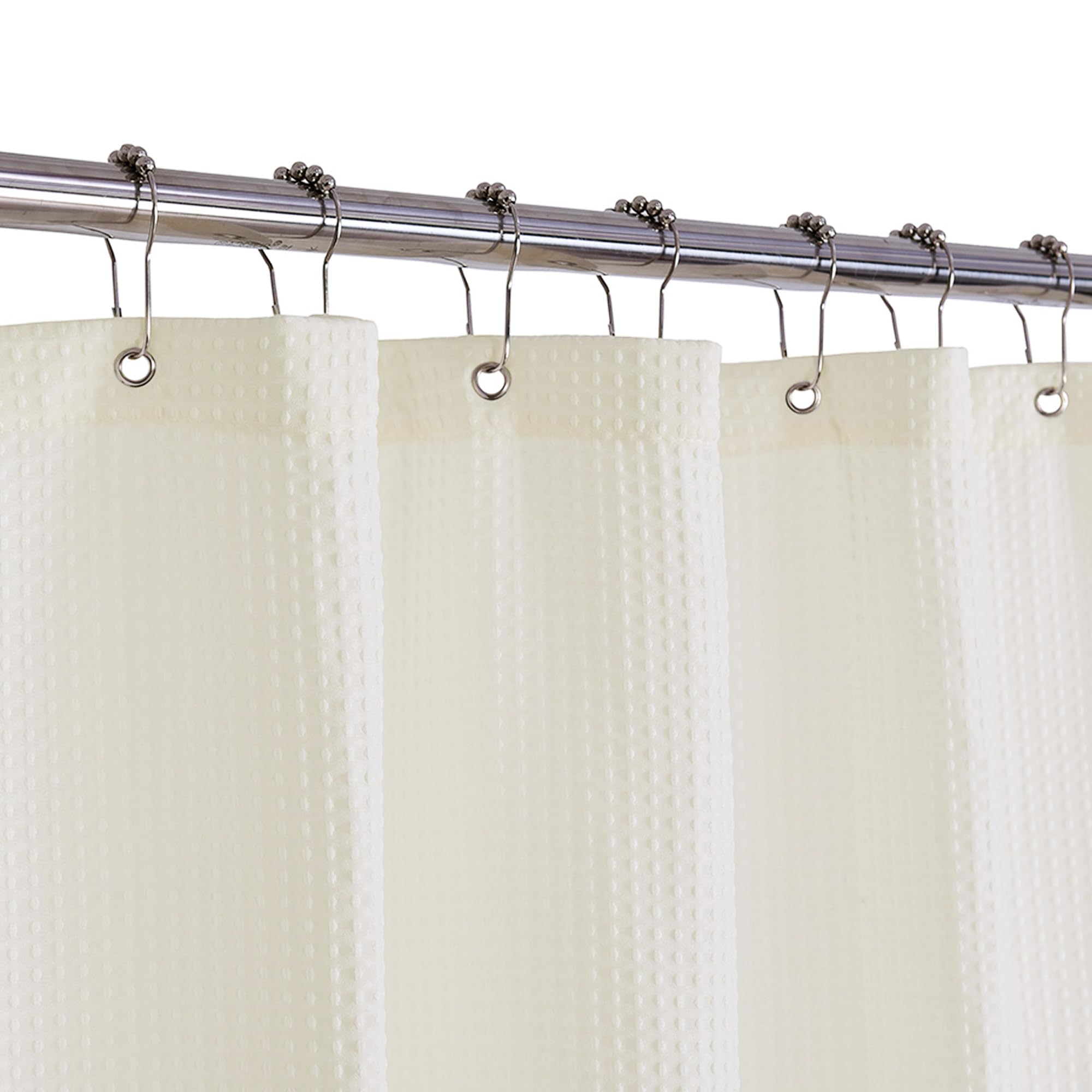 Barossa Design Extra Long Waffle Weave Shower Curtain | 84" Heavy Duty