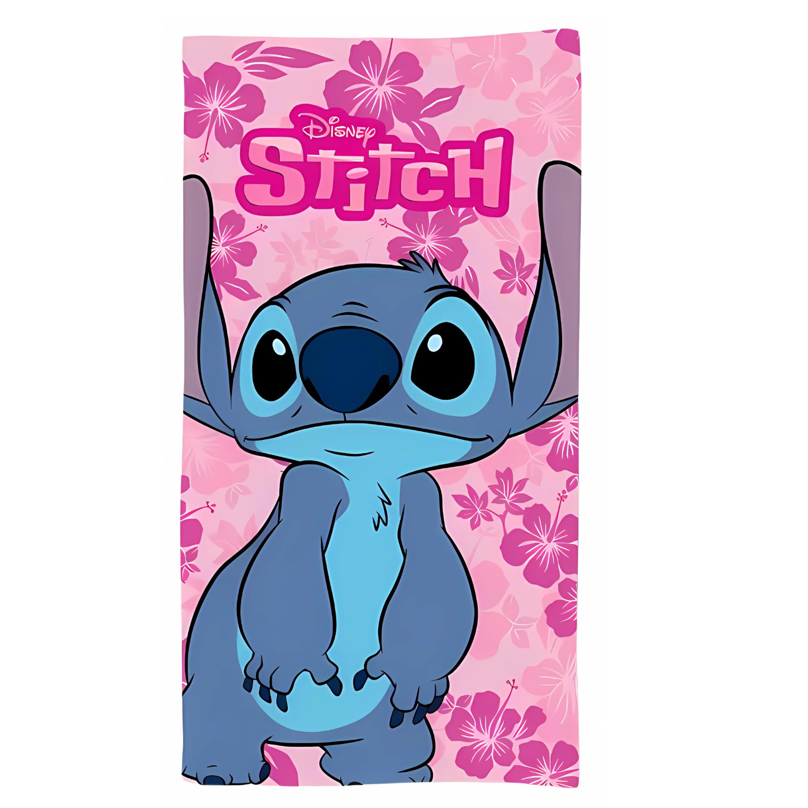 Disney Stitch Beach and Bath Towel – 100% Polyester, 70 x 140 cm