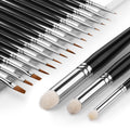 Jolof Store 18PCS Miniature Paint Brush Set with Goat Hair Drybrushes