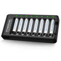 POWEROWL AAA Rechargeable Batteries (8 Pcs) & 8-Slot USB Smart Charger