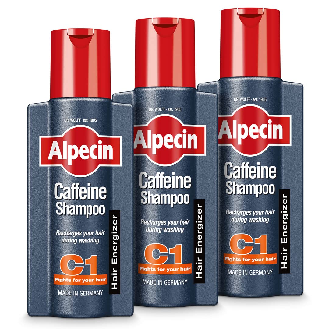 Alpecin Caffeine Shampoo C1 for Thinning Hair - 250ml (Pack of 3)