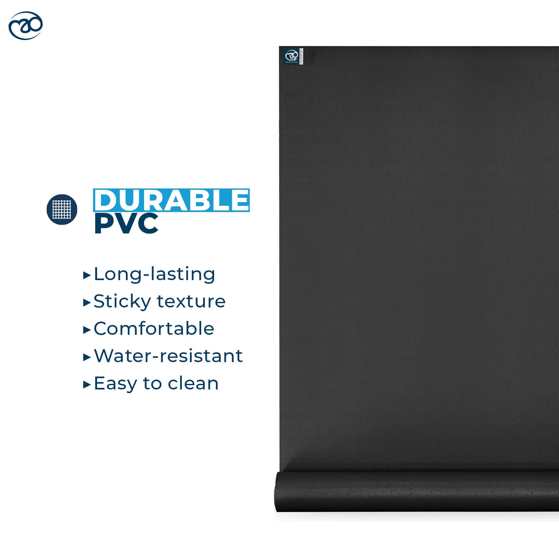 Yoga-Mad Studio Yoga Mat - Extra Long 220cm High Density Non-Slip Mat
