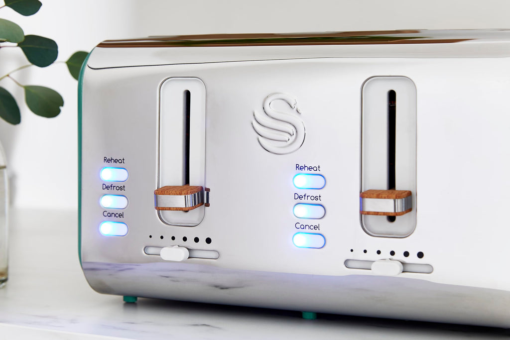 Swan Nordic 4-Slice Toaster – 1500W Green with 6 Browning Levels