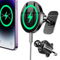 Coolpow MagSafe Car Mount Charger – 15W Wireless | Magnetic Vent & Dash Holder for iPhone 15, 16, 17