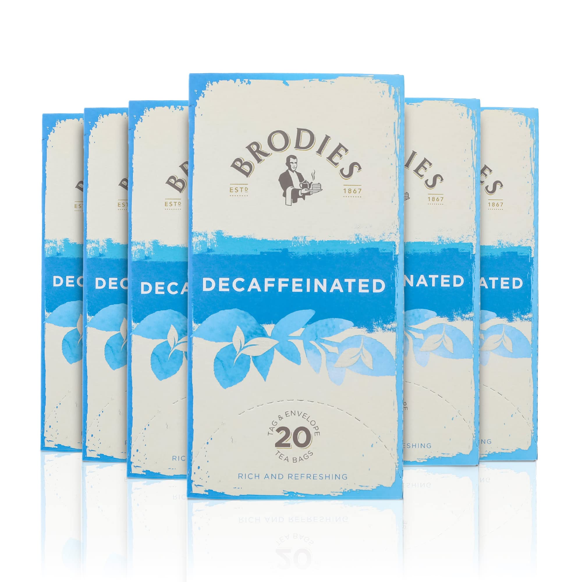 Brodies Decaffeinated Black Tea Bags – Mellow & Refreshing – 120 Count