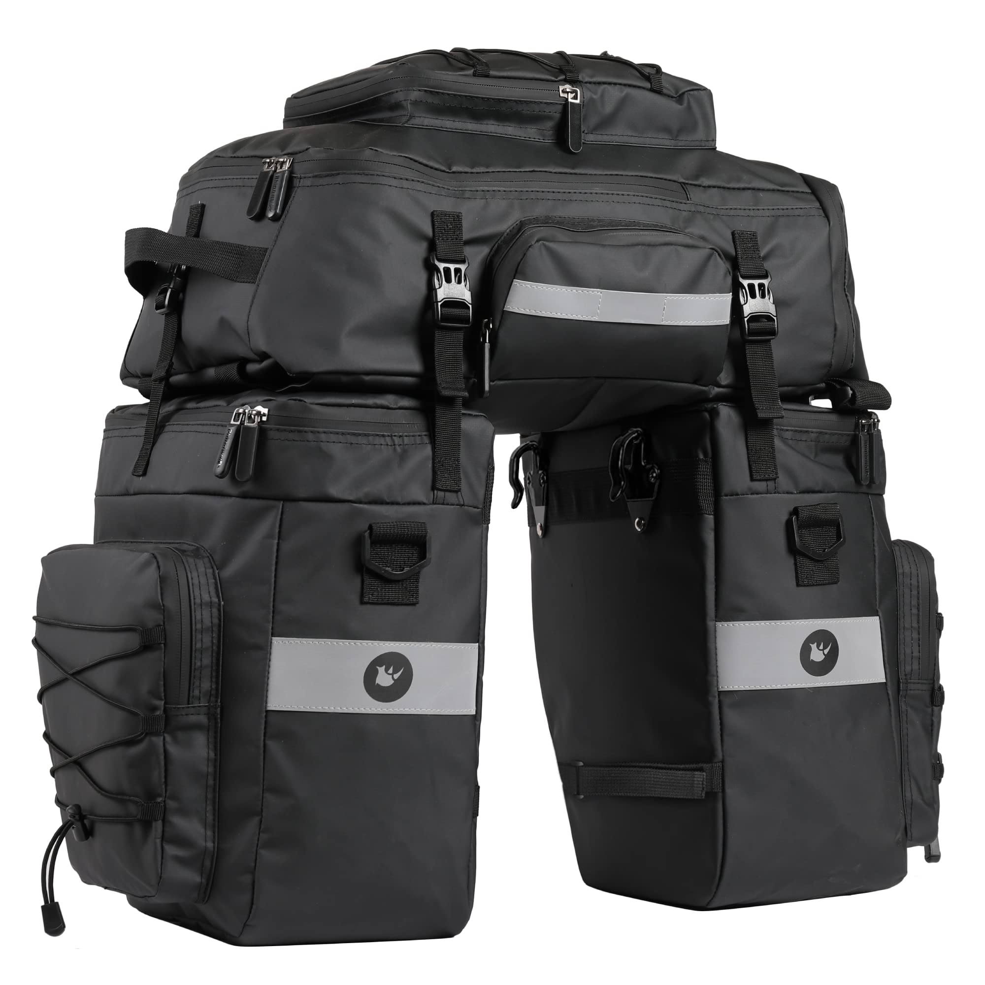 BAIGIO 3-in-1 Bike Panniers | 75L Waterproof Rear Rack Bag & Backpack